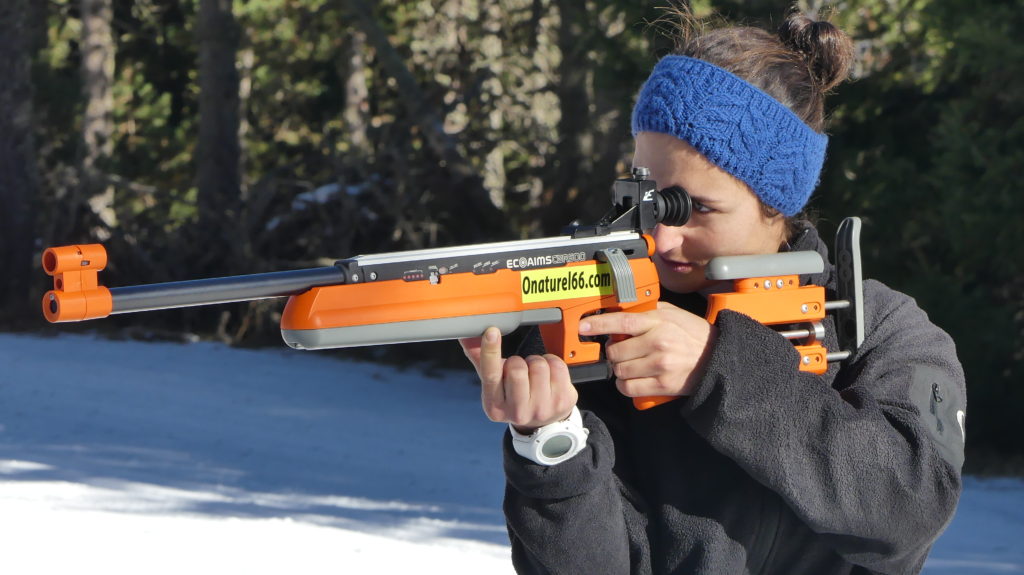Tir debout en biathlon laser c'est avec Onaturel66